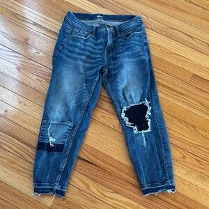 BDG Ripped Ankle Jeans in Dark Blue Size 30